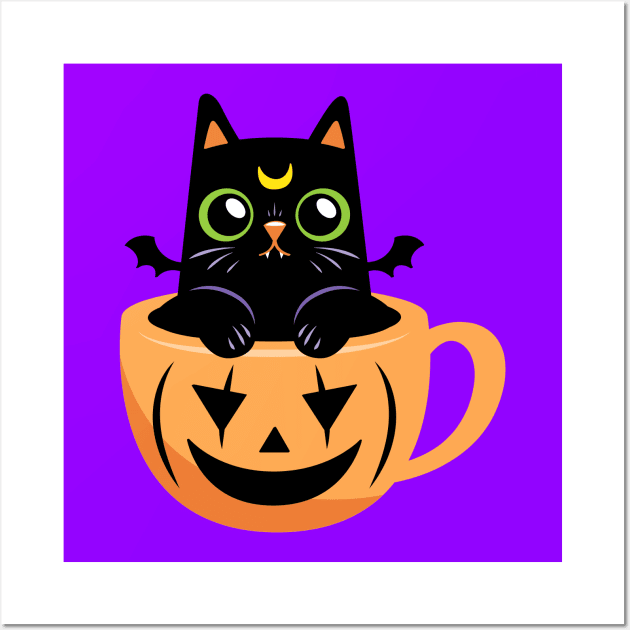 Pumpkin Spice Catte Wall Art by LAckas